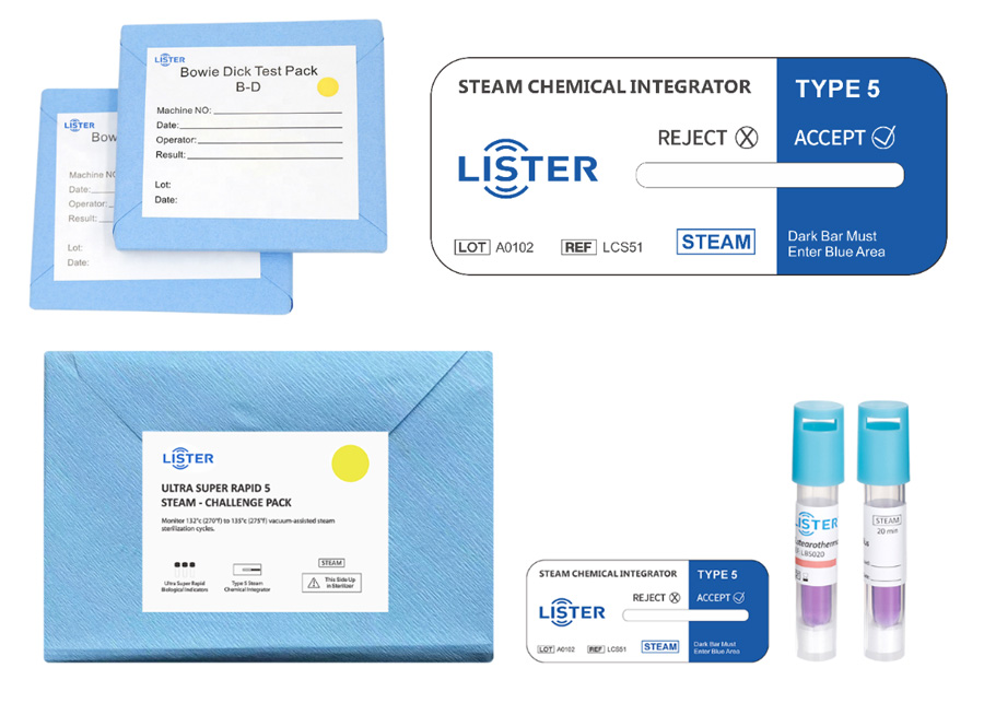 Biological Indicator | Bowie Dick Test Pack | Sterilization Process Challenge Device | LISTER BIOMEDICAL CO.,LTD 